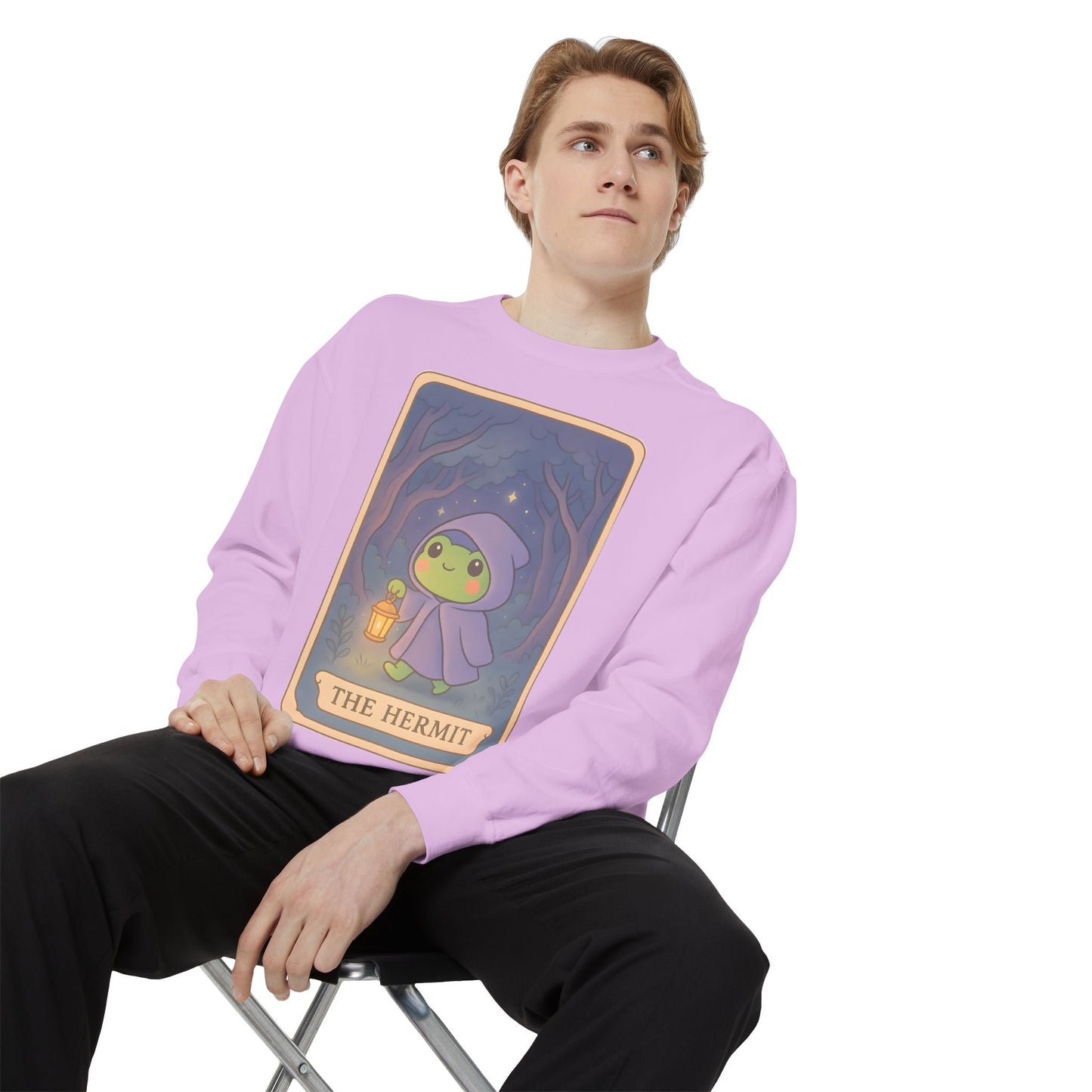 Cozy Tarotoads "The Hermit" Unisex Sweatshirt | Gift for Tarot Lovers, Astrology Apparel, Casual Everyday Wear