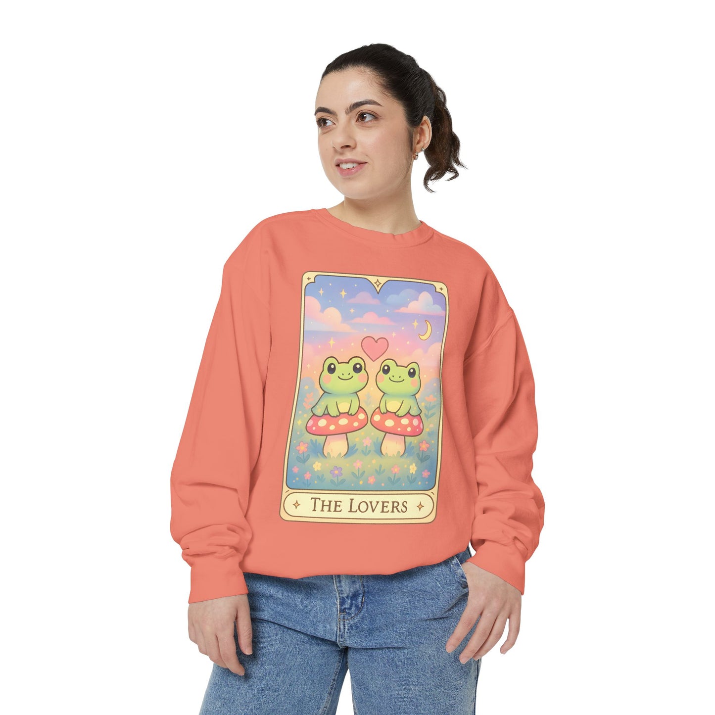 Cozy Tarotoads "The Lovers" Unisex Sweatshirt | Astrology Apparel, Perfect for Halloween, Gift for Friends Family, Great For Frog and Tarot Lovers, Great For Cold Weather