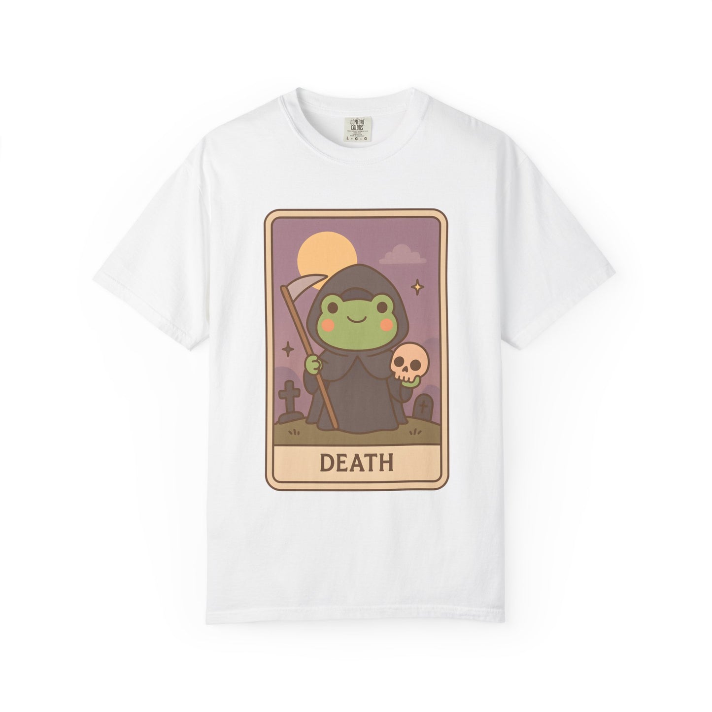 Unisex Garment-Dyed T-Shirt | Adorable Graphic T-shirt | Tarotoads! - “Death"