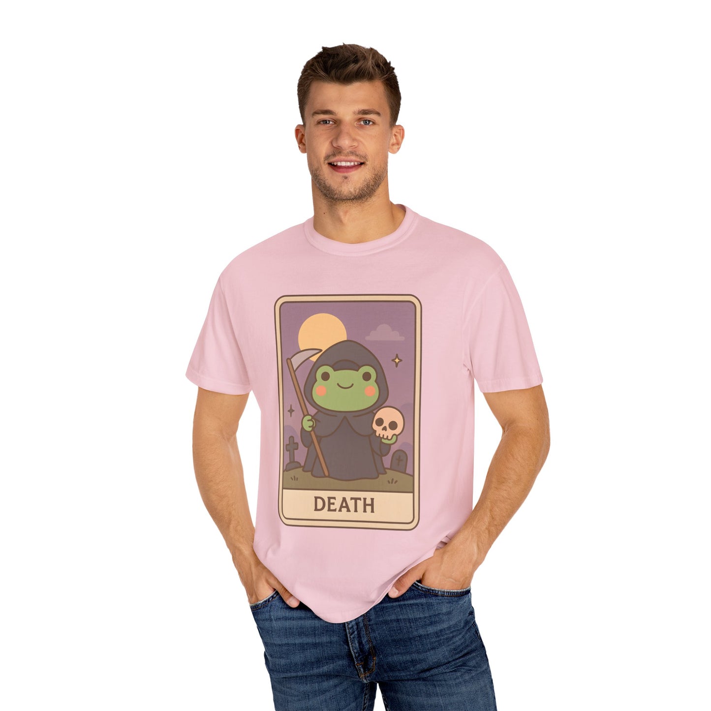 Unisex Garment-Dyed T-Shirt | Adorable Graphic T-shirt | Tarotoads! - “Death"