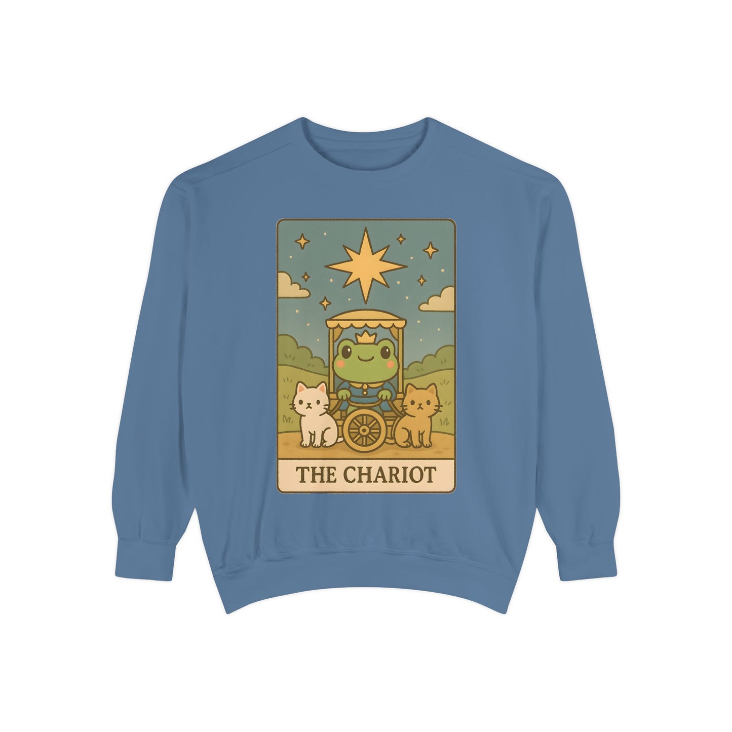 Cozy Tarotoads "The Chariot" Unisex Sweatshirt | Astrology Apparel, Perfect for Halloween, Gift for Friends Family, Great For Frog and Tarot Lovers, Great For Cold Weather