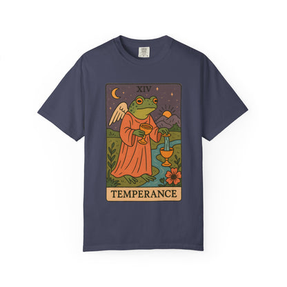 Frog Temperance T-Shirt | Unisex Vintage Style Tee for Nature Lovers, Tarot Fans, Eco-Friendly Gift, Bohemian Apparel, Casual Wear