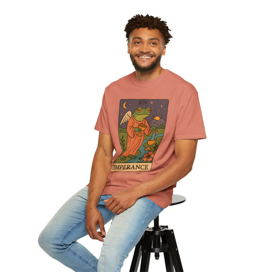 Frog Temperance T-Shirt | Unisex Vintage Style Tee for Nature Lovers, Tarot Fans, Eco-Friendly Gift, Bohemian Apparel, Casual Wear
