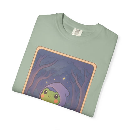 Cute Tarotoads "The Hermit" Unisex T-Shirt | Great for Halloween, Warm And Cozy, Great Gift Idea, Astrology Apparel, Unique Tarot Graphic T-Shirt, Good For Cold Weather