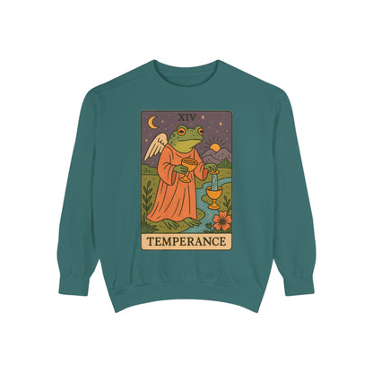 Cozy Tarotoads "Temperance" Unisex Sweatshirt | Adorable Casual Wear, Astrology Apparel, Unique Gift for Tarot Lovers