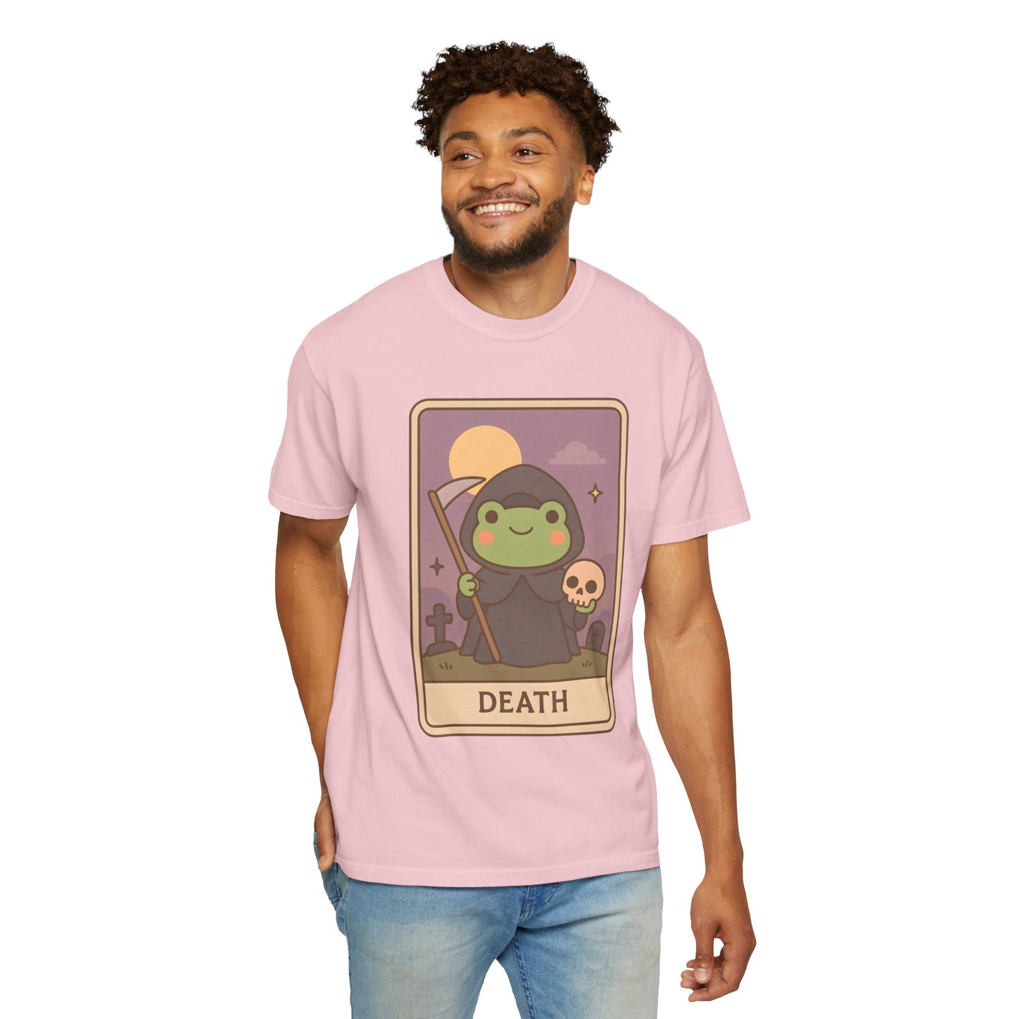 Unisex Garment-Dyed T-Shirt | Adorable Graphic T-shirt | Tarotoads! - “Death"