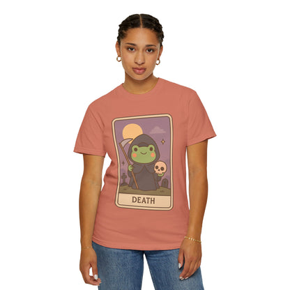Unisex Garment-Dyed T-Shirt | Adorable Graphic T-shirt | Tarotoads! - “Death"