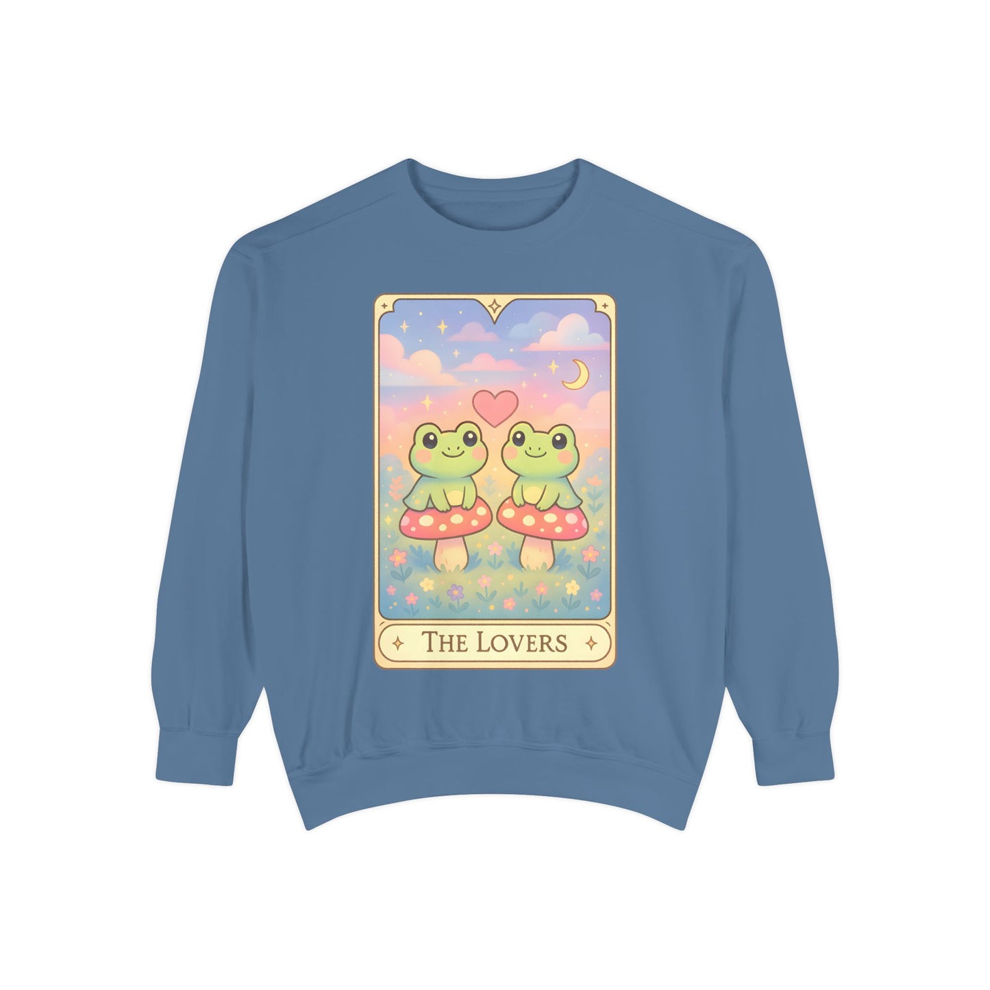 Cozy Tarotoads "The Lovers" Unisex Sweatshirt | Astrology Apparel, Perfect for Halloween, Gift for Friends Family, Great For Frog and Tarot Lovers, Great For Cold Weather