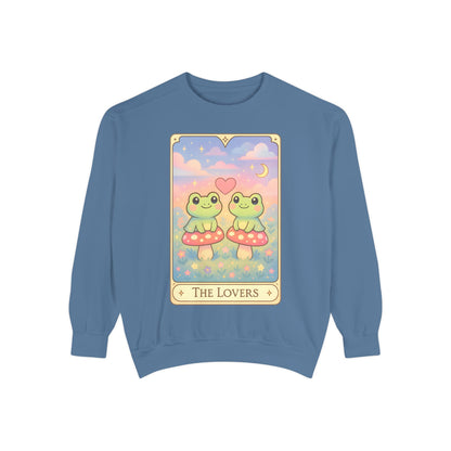 Cozy Tarotoads "The Lovers" Unisex Sweatshirt | Astrology Apparel, Perfect for Halloween, Gift for Friends Family, Great For Frog and Tarot Lovers, Great For Cold Weather