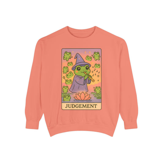 Cozy Tarotoads "Judgement" Unisex Sweatshirt | Astrology Apparel, Perfect for Casual Wear, Gift for Friends Family, Great For Frog and Tarot Lovers, Unisex Apparel