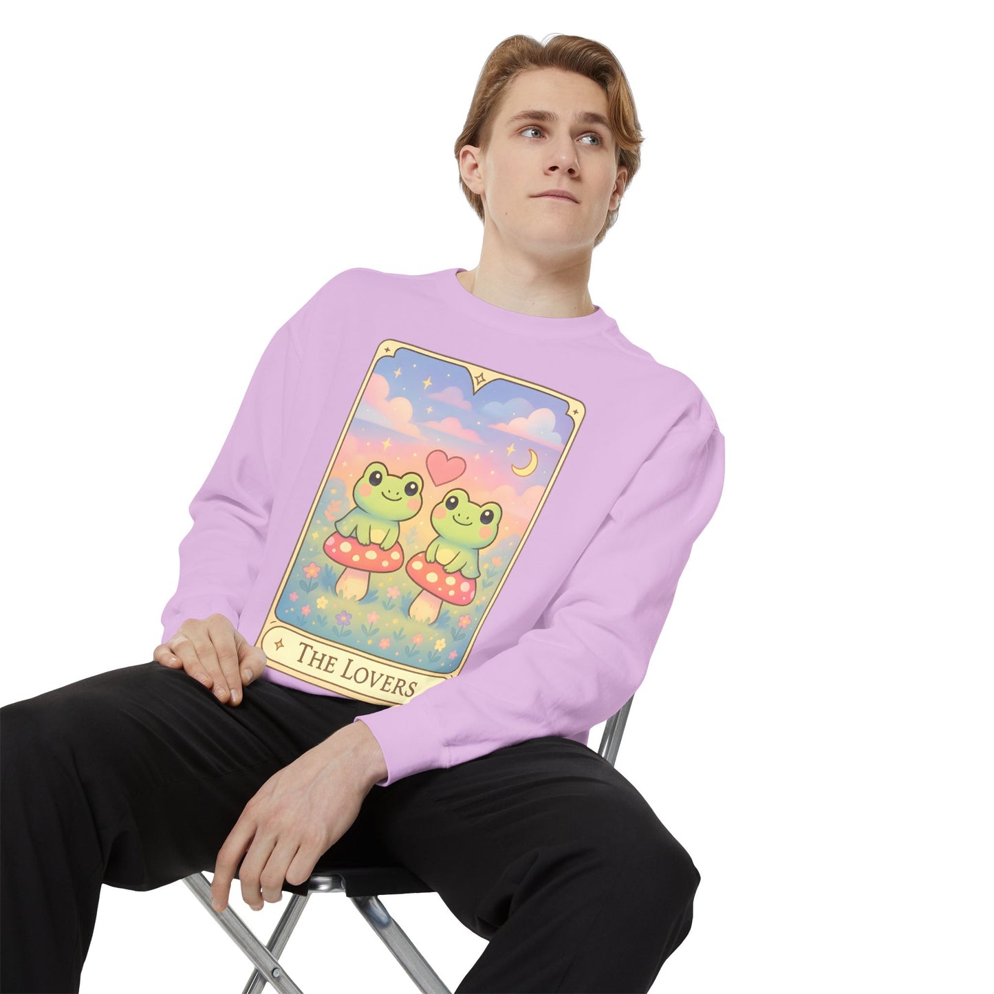 Cozy Tarotoads "The Lovers" Unisex Sweatshirt | Astrology Apparel, Perfect for Halloween, Gift for Friends Family, Great For Frog and Tarot Lovers, Great For Cold Weather