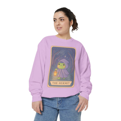 Cozy Tarotoads "The Hermit" Unisex Sweatshirt | Gift for Tarot Lovers, Astrology Apparel, Casual Everyday Wear
