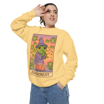 Cozy Tarotoads "Judgement" Unisex Sweatshirt | Astrology Apparel, Perfect for Casual Wear, Gift for Friends Family, Great For Frog and Tarot Lovers, Unisex Apparel