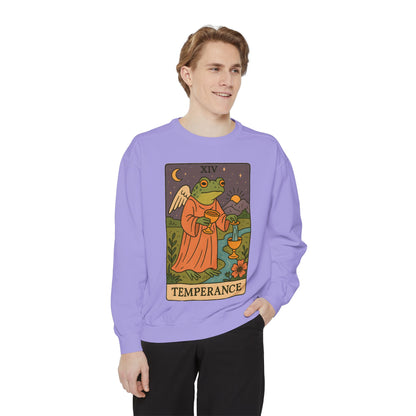 Cozy Tarotoads "Temperance" Unisex Sweatshirt | Adorable Casual Wear, Astrology Apparel, Unique Gift for Tarot Lovers
