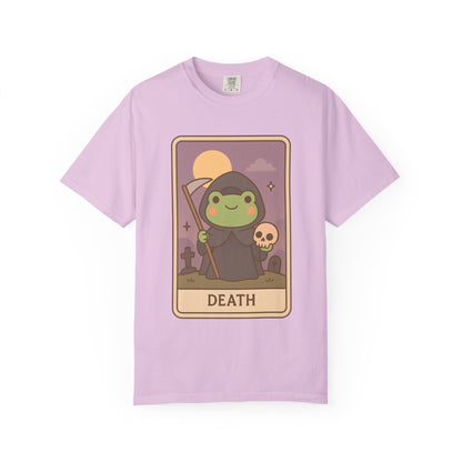 Unisex Garment-Dyed T-Shirt | Adorable Graphic T-shirt | Tarotoads! - “Death"