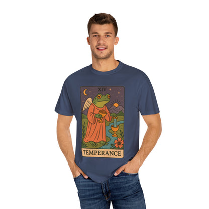 Frog Temperance T-Shirt | Unisex Vintage Style Tee for Nature Lovers, Tarot Fans, Eco-Friendly Gift, Bohemian Apparel, Casual Wear