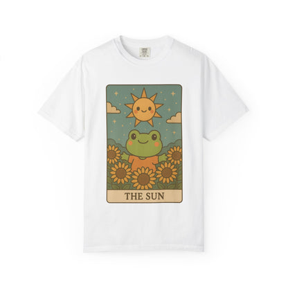 Cute Tarotoads "The Sun" Unisex T-Shirt | Great for Halloween, Warm And Cozy, Great Gift Idea, Astrology Apparel, Unique Tarot Graphic T-Shirt, Good For Cold Weather