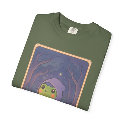 Cute Tarotoads "The Hermit" Unisex T-Shirt | Great for Halloween, Warm And Cozy, Great Gift Idea, Astrology Apparel, Unique Tarot Graphic T-Shirt, Good For Cold Weather