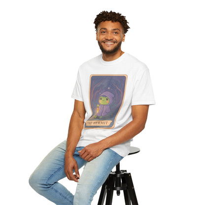 Cute Tarotoads "The Hermit" Unisex T-Shirt | Great for Halloween, Warm And Cozy, Great Gift Idea, Astrology Apparel, Unique Tarot Graphic T-Shirt, Good For Cold Weather