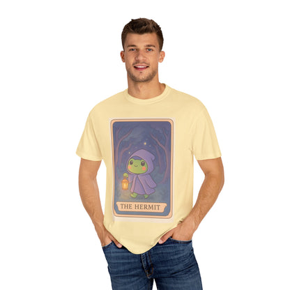 Unisex Garment-Dyed T-Shirt | Adorable Graphic T-shirt | Tarotoads! - “The Hermit"