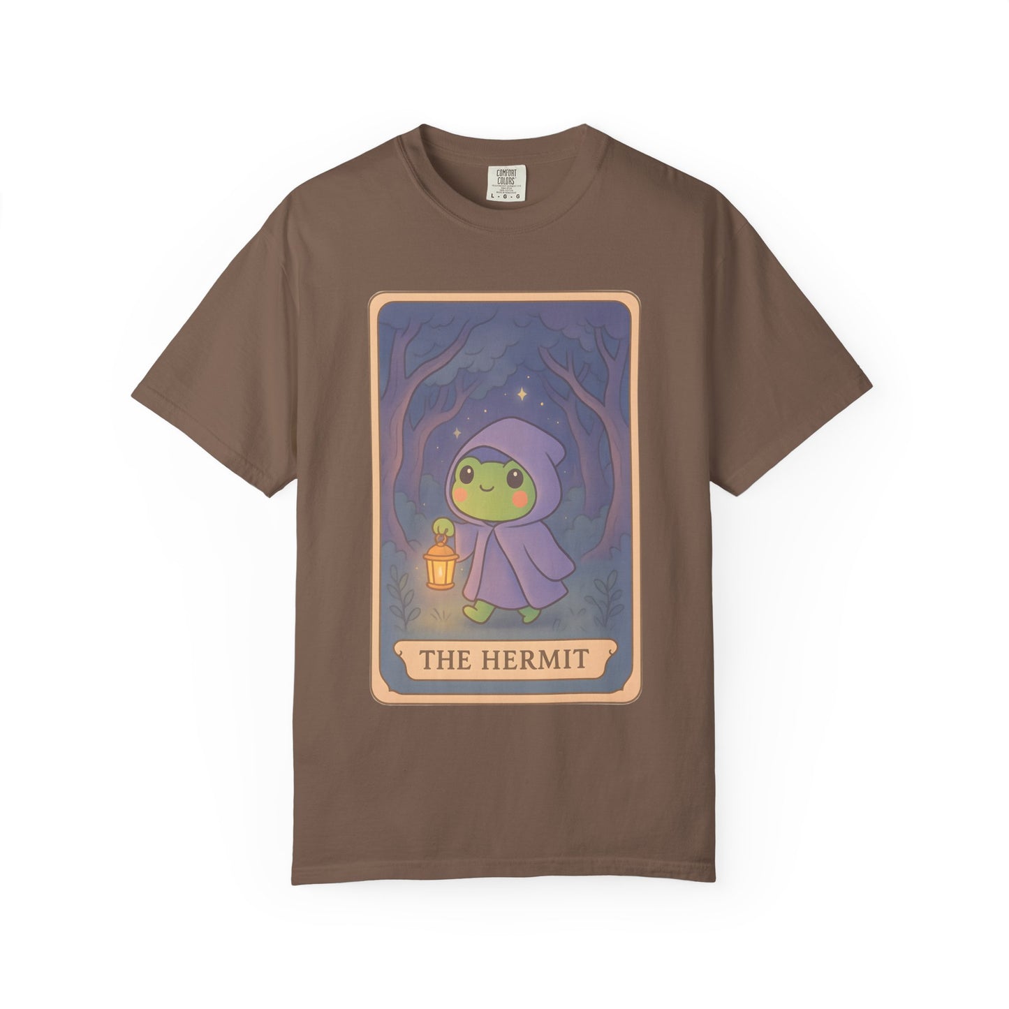 Cute Tarotoads "The Hermit" Unisex T-Shirt | Great for Halloween, Warm And Cozy, Great Gift Idea, Astrology Apparel, Unique Tarot Graphic T-Shirt, Good For Cold Weather