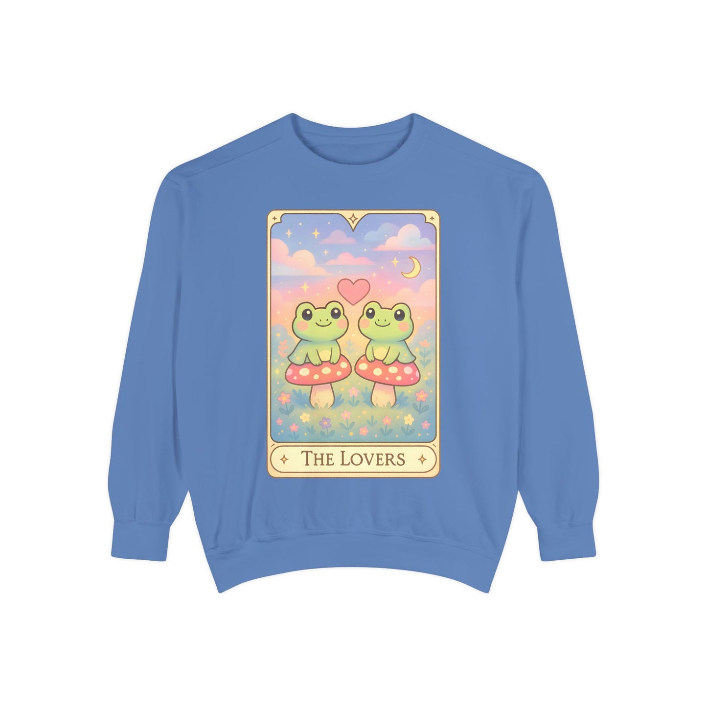 Cozy Tarotoads "The Lovers" Unisex Sweatshirt | Astrology Apparel, Perfect for Halloween, Gift for Friends Family, Great For Frog and Tarot Lovers, Great For Cold Weather
