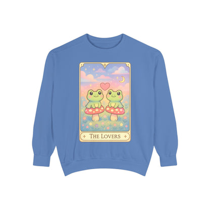 Cozy Tarotoads "The Lovers" Unisex Sweatshirt | Astrology Apparel, Perfect for Halloween, Gift for Friends Family, Great For Frog and Tarot Lovers, Great For Cold Weather