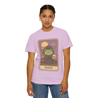 Unisex Garment-Dyed T-Shirt | Adorable Graphic T-shirt | Tarotoads! - “Death"