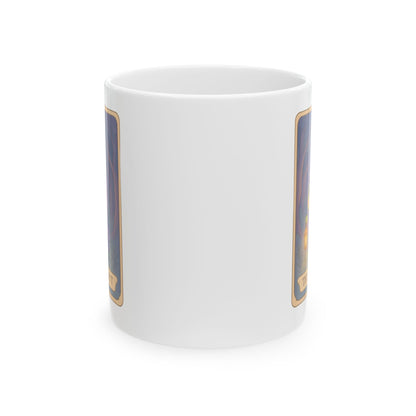 Adorable Tarotoads! "The Hermit" White Ceramic Mug | Cozy Vibes for Coffee Lovers, Perfect Gift for Birthdays, Anniversaries, or Just Because <3