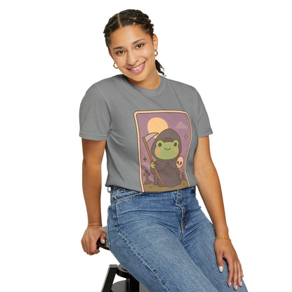 Unisex Garment-Dyed T-Shirt | Adorable Graphic T-shirt | Tarotoads! - “Death"
