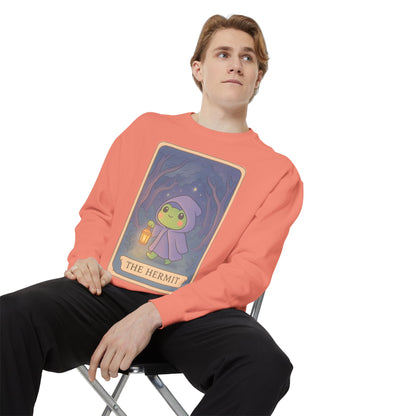 Cozy Tarotoads "The Hermit" Unisex Sweatshirt | Gift for Tarot Lovers, Astrology Apparel, Casual Everyday Wear