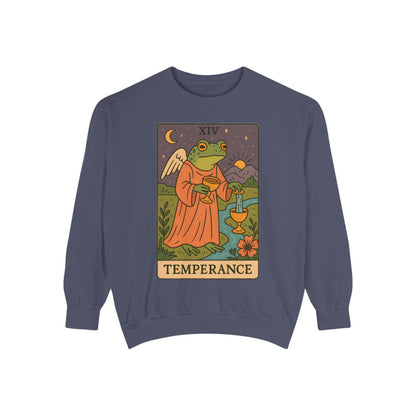 Cozy Tarotoads "Temperance" Unisex Sweatshirt | Adorable Casual Wear, Astrology Apparel, Unique Gift for Tarot Lovers