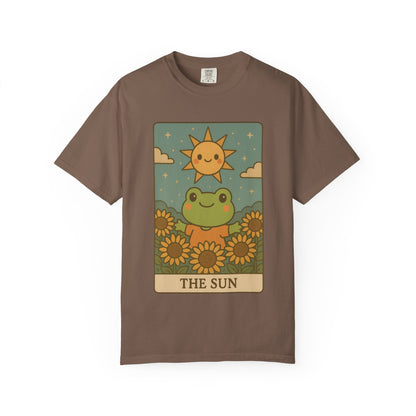 Cute Tarotoads "The Sun" Unisex T-Shirt | Great for Halloween, Warm And Cozy, Great Gift Idea, Astrology Apparel, Unique Tarot Graphic T-Shirt, Good For Cold Weather