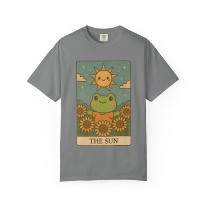 Cute Tarotoads "The Sun" Unisex T-Shirt | Great for Halloween, Warm And Cozy, Great Gift Idea, Astrology Apparel, Unique Tarot Graphic T-Shirt, Good For Cold Weather