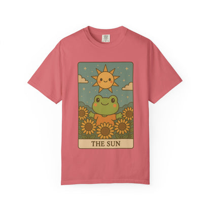 Cute Tarotoads "The Sun" Unisex T-Shirt | Great for Halloween, Warm And Cozy, Great Gift Idea, Astrology Apparel, Unique Tarot Graphic T-Shirt, Good For Cold Weather