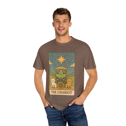 Cute Tarotoads "The Chariot" Unisex T-Shirt | Great for Halloween, Warm And Cozy, Great Gift Idea, Astrology Apparel, Unique Tarot Graphic T-Shirt, Good For Cold Weather