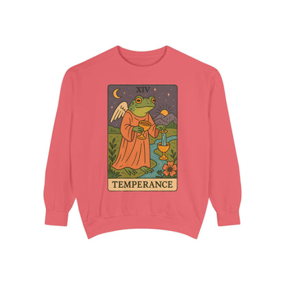 Cozy Tarotoads "Temperance" Unisex Sweatshirt | Adorable Casual Wear, Astrology Apparel, Unique Gift for Tarot Lovers
