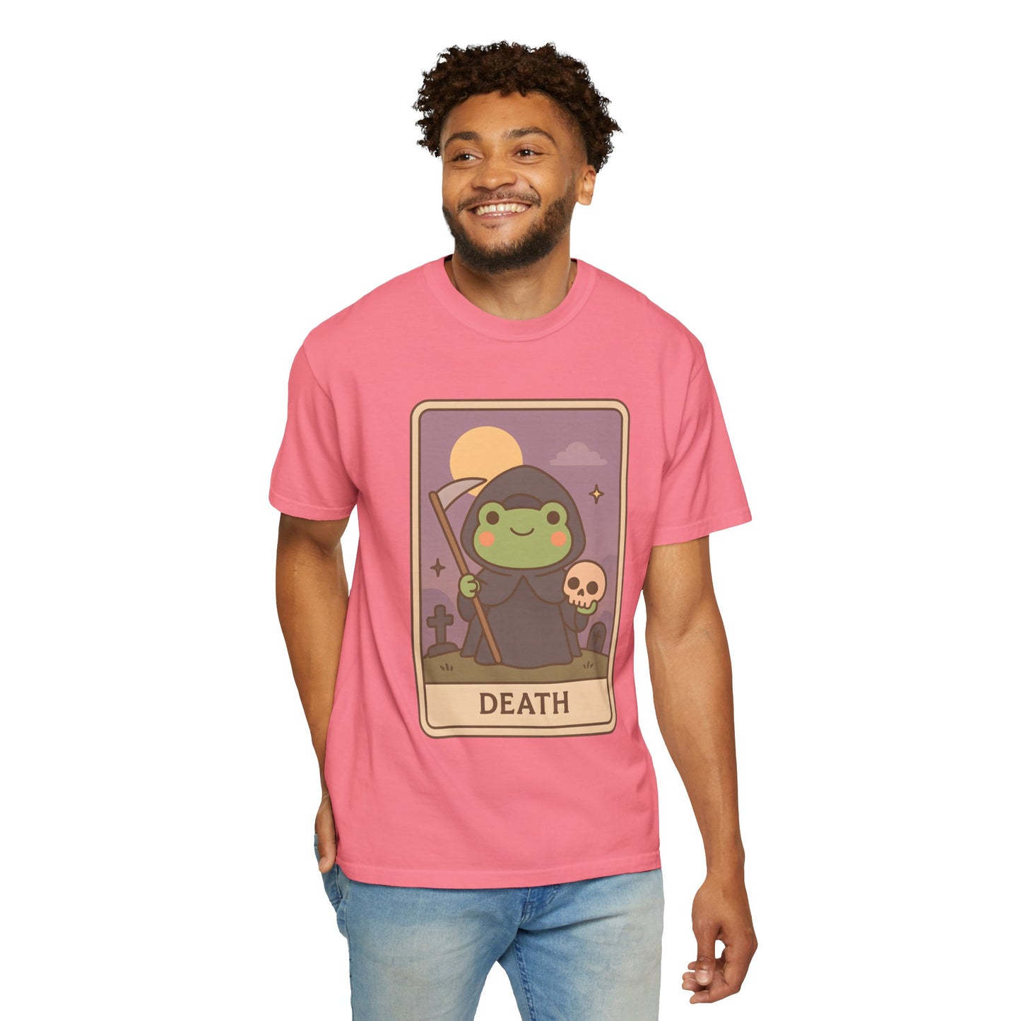 Unisex Garment-Dyed T-Shirt | Adorable Graphic T-shirt | Tarotoads! - “Death"