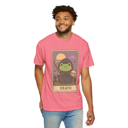 Unisex Garment-Dyed T-Shirt | Adorable Graphic T-shirt | Tarotoads! - “Death"