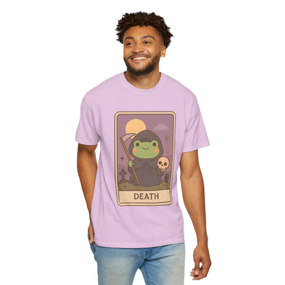 Unisex Garment-Dyed T-Shirt | Adorable Graphic T-shirt | Tarotoads! - “Death"