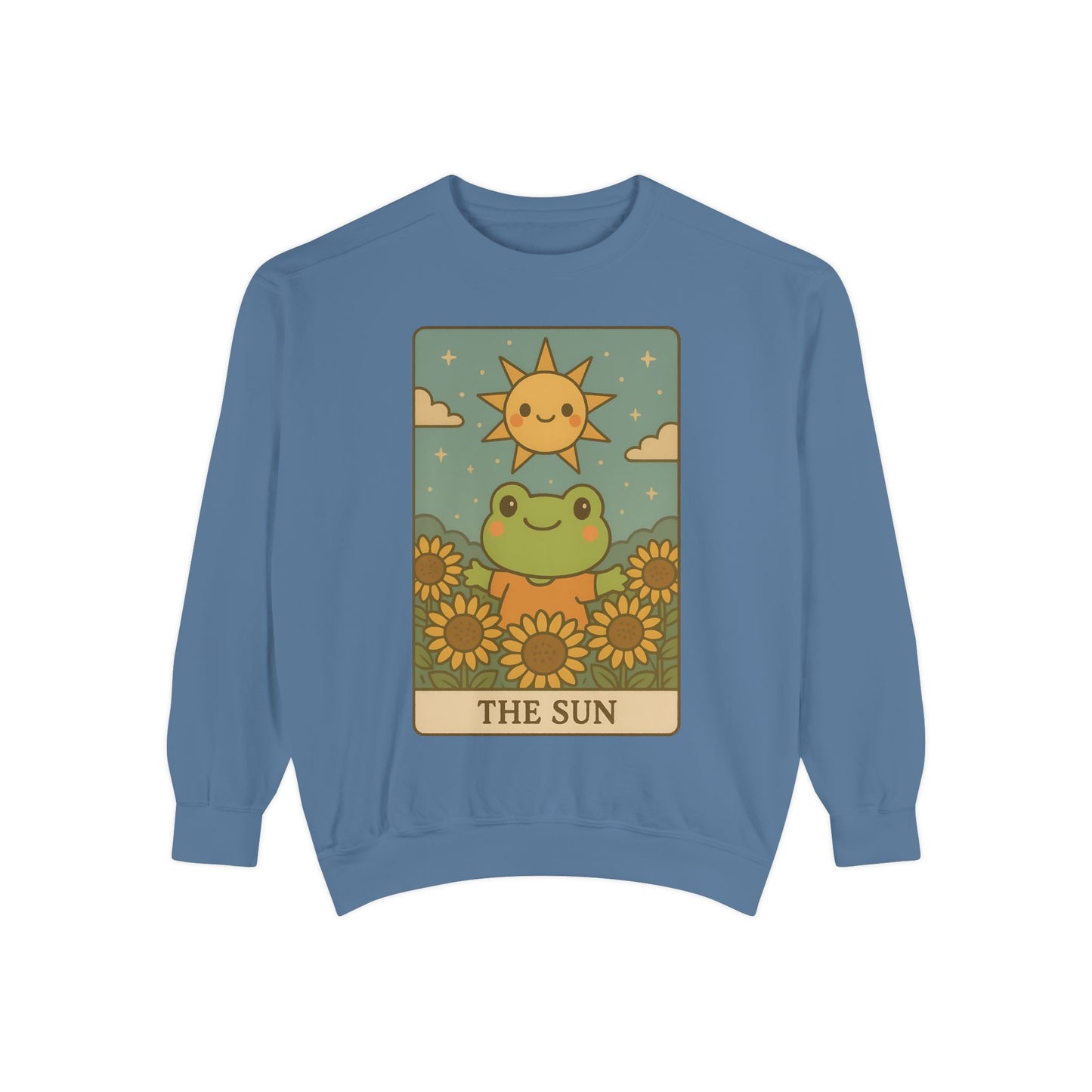 Cozy Tarotoads! "The Sun" Unisex Sweatshirt | Happy Frog Sun Sweatshirt, Unisex Pullover, Cozy Gift, Nature Lovers Apparel, Warm Fashion, Thoughtful Present
