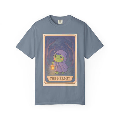 Unisex Garment-Dyed T-Shirt | Adorable Graphic T-shirt | Tarotoads! - “The Hermit"