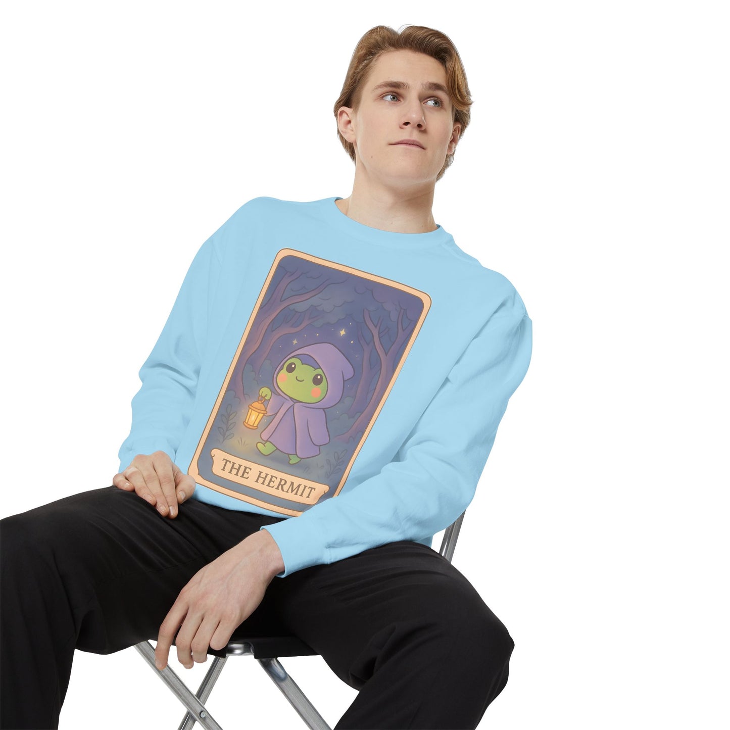 Cozy Tarotoads "The Hermit" Unisex Sweatshirt | Gift for Tarot Lovers, Astrology Apparel, Casual Everyday Wear