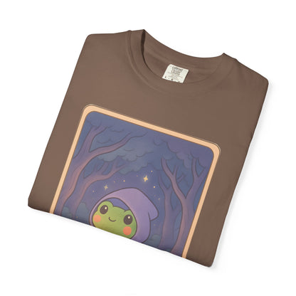 Cute Tarotoads "The Hermit" Unisex T-Shirt | Great for Halloween, Warm And Cozy, Great Gift Idea, Astrology Apparel, Unique Tarot Graphic T-Shirt, Good For Cold Weather