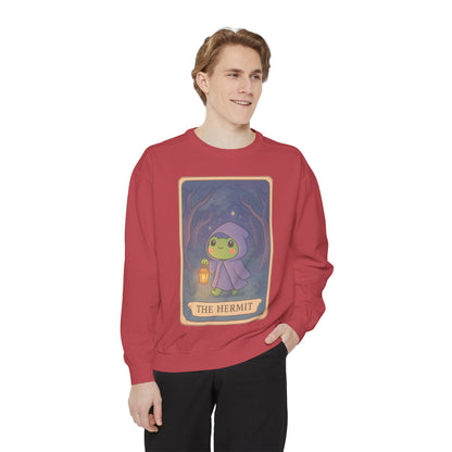 Cozy Tarotoads "The Hermit" Unisex Sweatshirt | Gift for Tarot Lovers, Astrology Apparel, Casual Everyday Wear