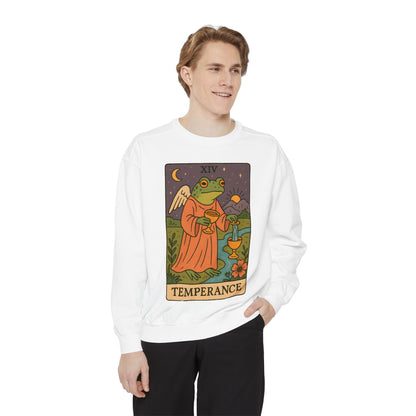 Cozy Tarotoads "Temperance" Unisex Sweatshirt | Adorable Casual Wear, Astrology Apparel, Unique Gift for Tarot Lovers