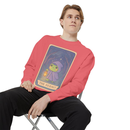 Cozy Tarotoads "The Hermit" Unisex Sweatshirt | Gift for Tarot Lovers, Astrology Apparel, Casual Everyday Wear