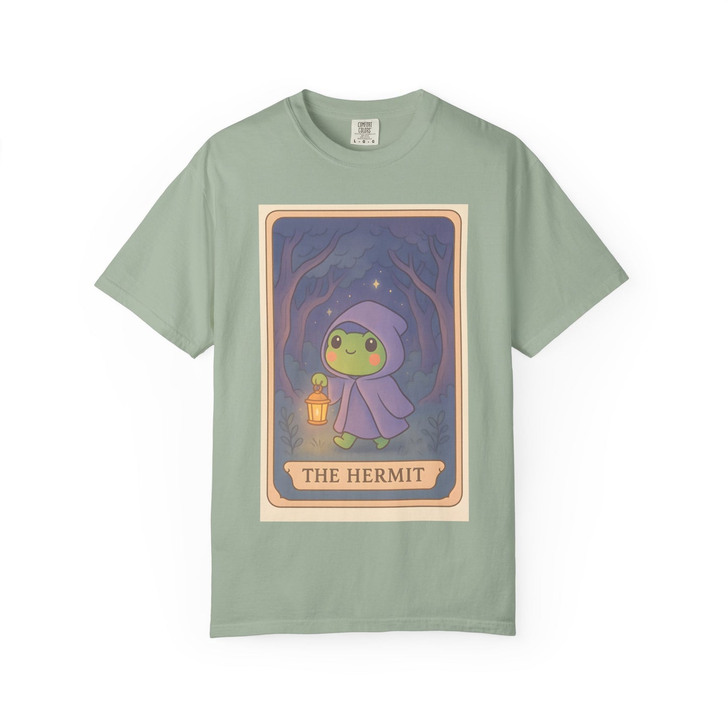 Unisex Garment-Dyed T-Shirt | Adorable Graphic T-shirt | Tarotoads! - “The Hermit"
