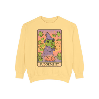 Cozy Tarotoads "Judgement" Unisex Sweatshirt | Astrology Apparel, Perfect for Casual Wear, Gift for Friends Family, Great For Frog and Tarot Lovers, Unisex Apparel
