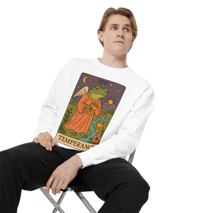 Cozy Tarotoads "Temperance" Unisex Sweatshirt | Adorable Casual Wear, Astrology Apparel, Unique Gift for Tarot Lovers